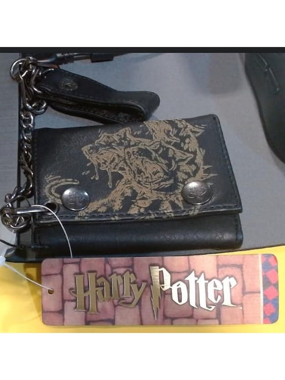 Wizards Leather Wallet with Metal Chain