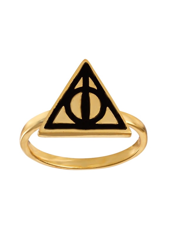 Women's Gold Plated Deathly Hallows Ring