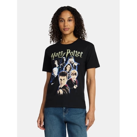 Harry Potter Women's Graphic Tee with Short Sleeves, Sizes XXS-XXL