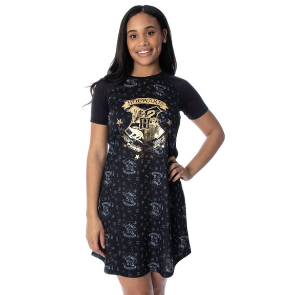 Harry Potter Women's Juniors' Hogwarts Castle Nightgown Pajama Sleep Top
