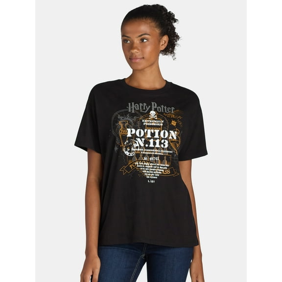 Harry Potter HP Potion Women's Graphic Tee with Short Sleeves, Women's
