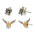 thumbnail image 1 of Harry Potter Women's Two Tone Silver Plated Stud Earrings, 2 Pairs, 1 of 6