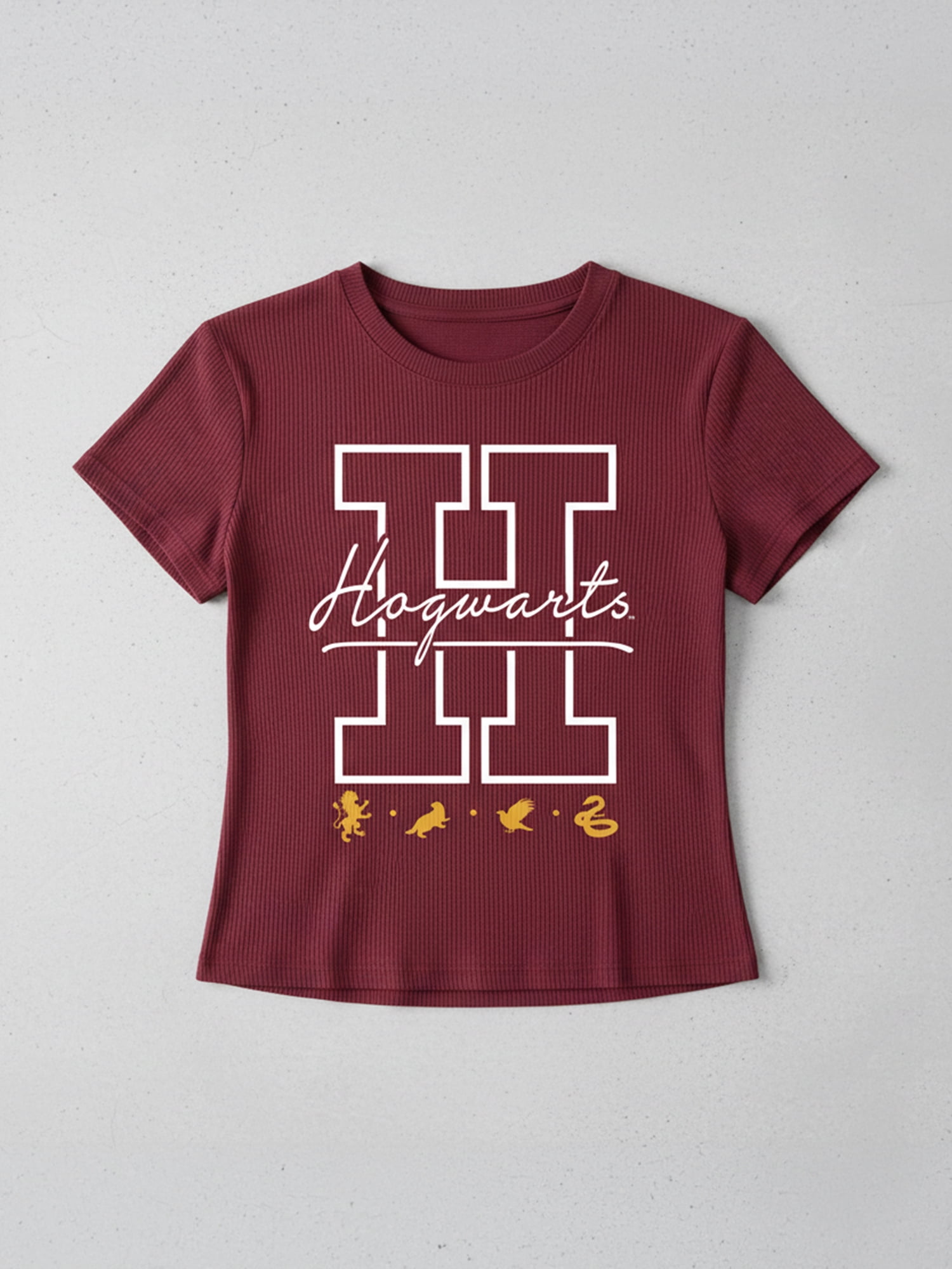 Harry Potter, Women's & Young Women's Graphic Short Sleeve Baby Tee, Sizes XXS-2XL