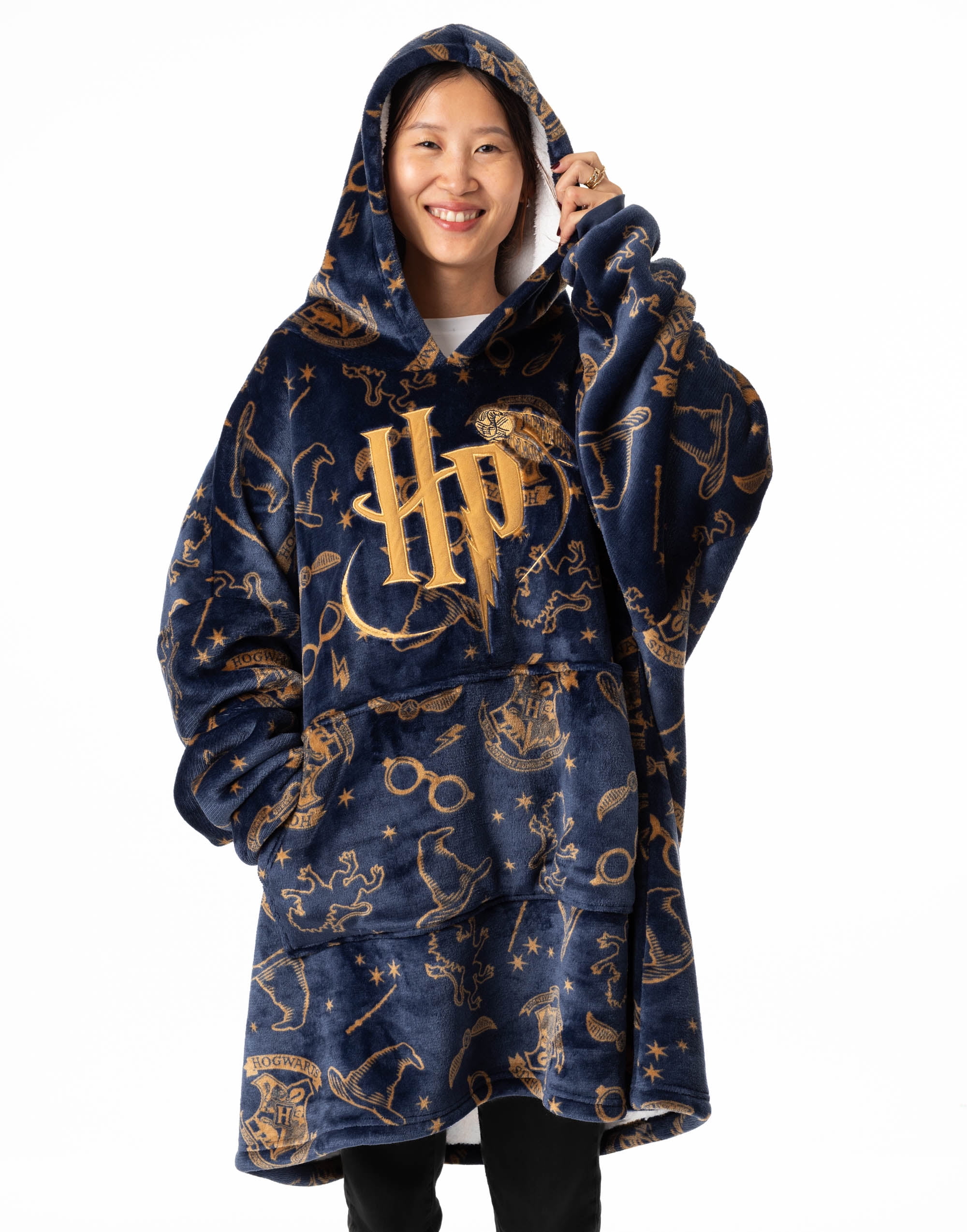 Harry Potter Womens Blue Blanket Hoodie