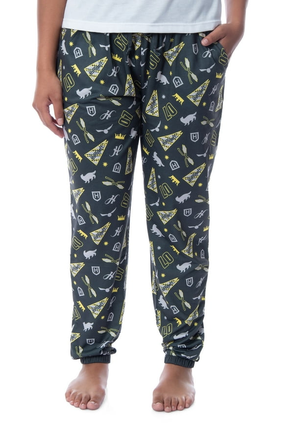 Harry Potter Womens' Hogwarts House Sleep Jogger Pajama Pants-All Houses