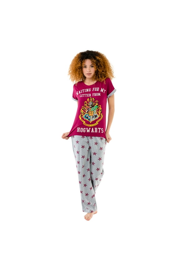 Womens Hogwarts Short Sleeve Pajamas, Sizes S-XXL