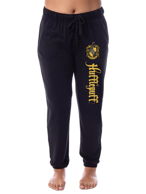 Harry Potter Womens' Hufflepuff House Crest Sleep Jogger Pajama Pants