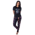 thumbnail image 1 of Harry Potter Womens' Hogwarts Crest Rainbow Foil Print 2 Piece Short Sleeve and Pajama Jogger Pant Set, 1 of 7