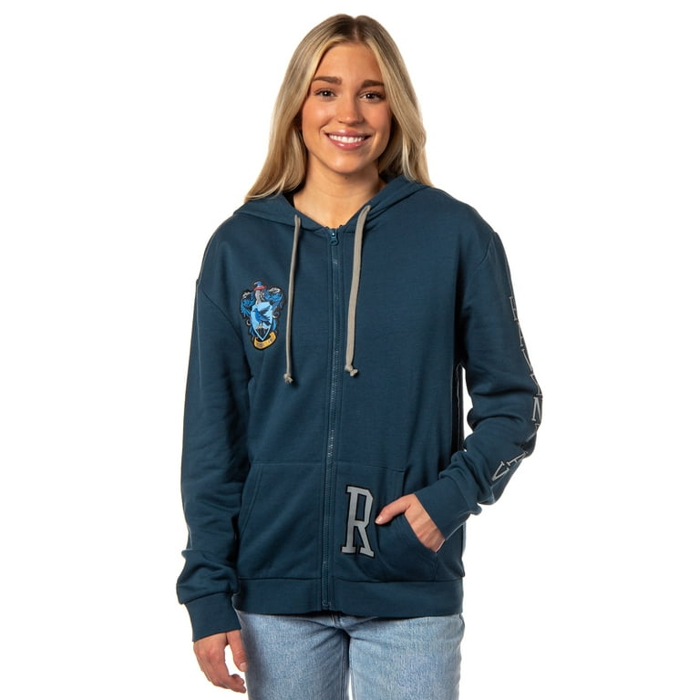Harry Potter Womens Hogwarts Alumni House Crest Lightweight Zip Up Hoodie