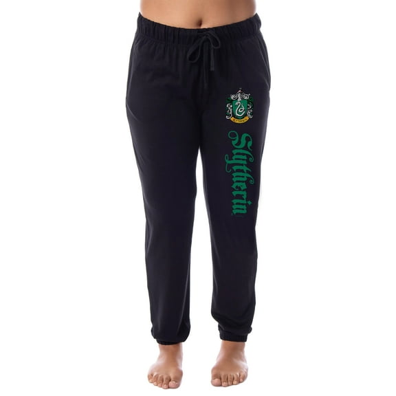 Harry Potter Womens' Slytherin House Crest Sleep Jogger Pajama Pants
