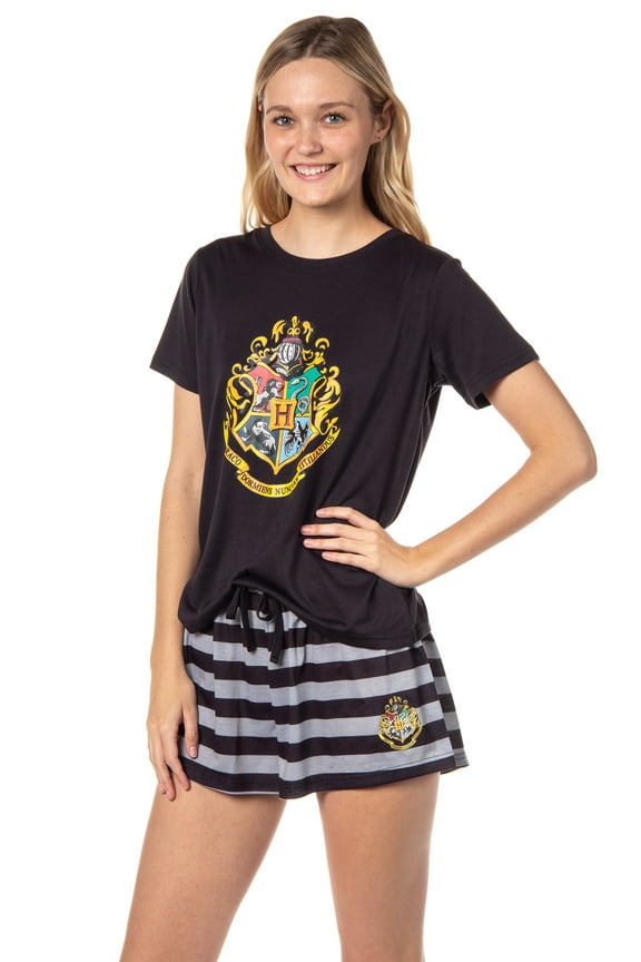Harry Potter Womens' Wizarding World Hogwarts Crest Sleep Pajama Set Shorts
