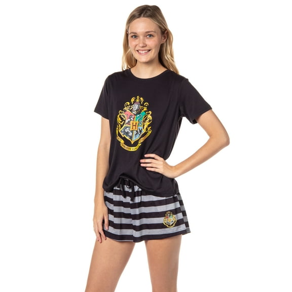 Harry Potter Womens' Wizarding World Hogwarts Crest Sleep Pajama Set Shorts