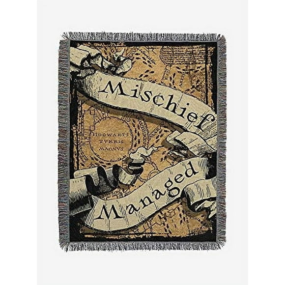 Harry Potter Woven Tapestry Throw Blanket, 48 x 60 Inches, Mischief Managed
