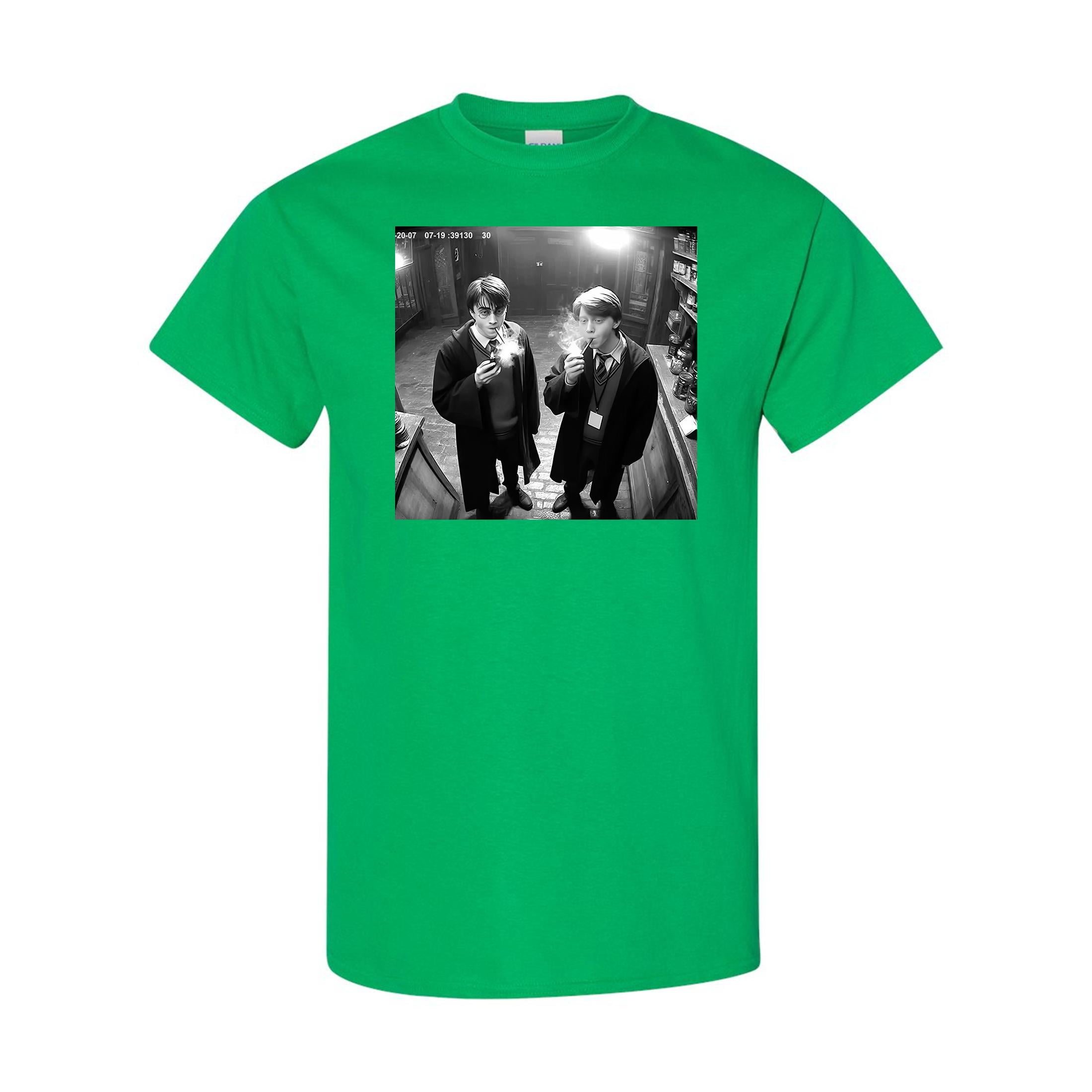 Harry Potter and Ron Weasley Smoking Funny Movie Themed T-Shirt, Irish ...