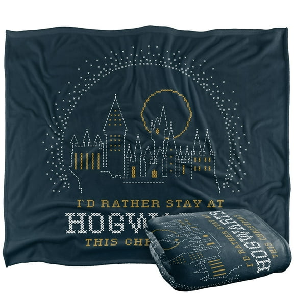 Harry Potter and The Deathly Hallows Part 2 Blanket, 50'x60' I'd Rather Stay at Hogwarts Silky Touch Super Soft Throw Blanket