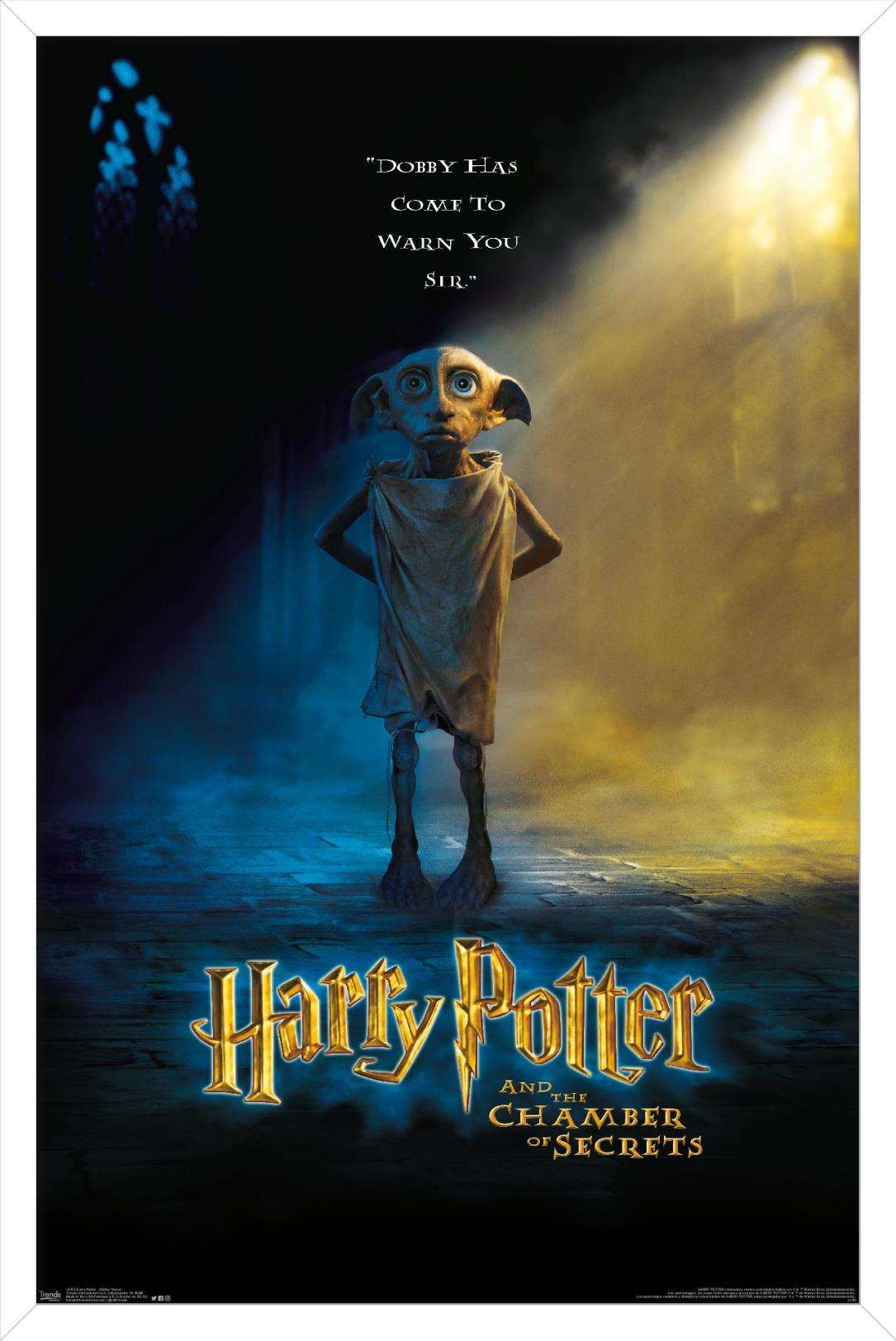 Harry Potter and the Chamber of Secrets - Dobby One Sheet Wall Poster, 14.725" x 22.375", Framed