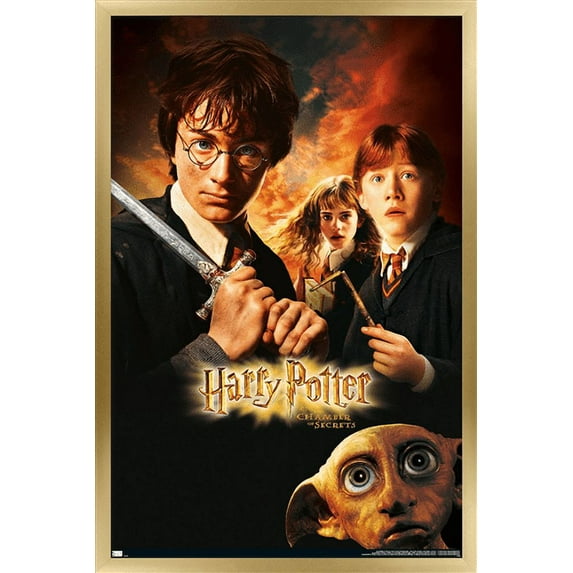 Harry Potter and the Chamber of Secrets - Sword One Sheet Wall Poster, 14.725" x 22.375", Framed