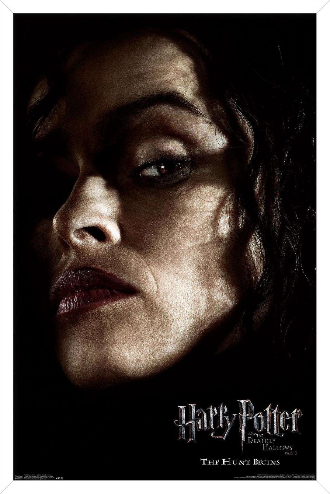 Harry Potter and the Deathly Hallows: Part 1 - Bellatrix One Sheet Wall Poster, 14.725" x 22.375", Framed