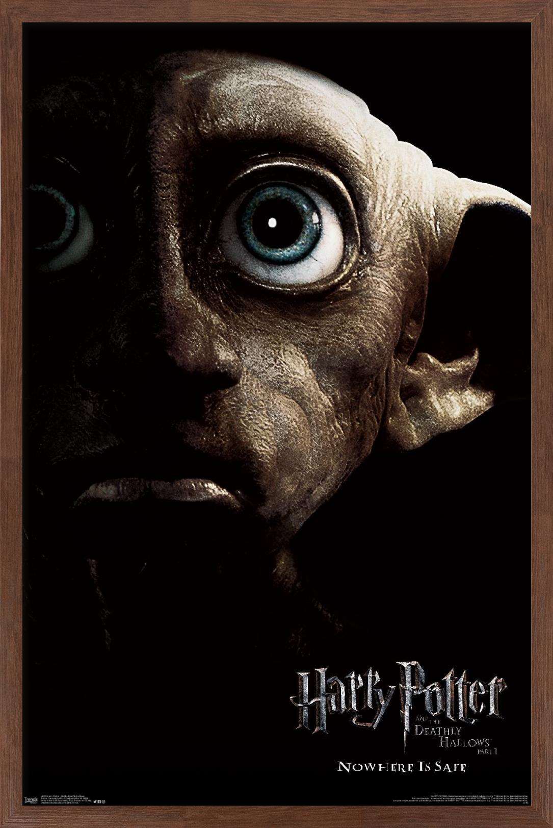 Harry Potter and the Deathly Hallows: Part 1 - Dobby One Sheet Wall Poster, 14.725" x 22.375", Framed