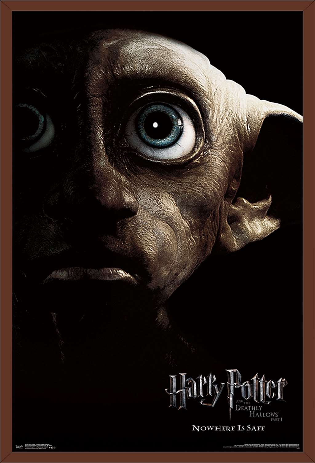 Harry Potter and the Deathly Hallows: Part 1 - Dobby One Sheet Wall Poster, 22.375" x 34", Framed