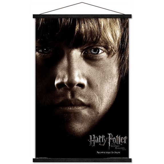Harry Potter and the Deathly Hallows: Part 1 - Ron One Sheet Wall Poster with Wooden Magnetic Frame, 22.375" x 34"