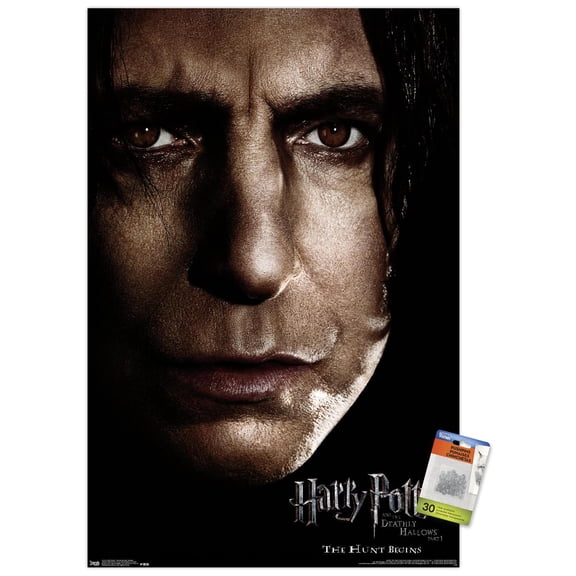 Harry Potter and the Deathly Hallows: Part 1 - Snape One Sheet Wall Poster with Push Pins, 22.375" x 34"