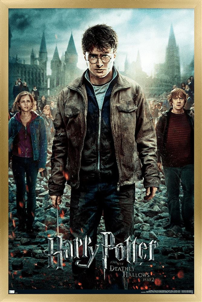 Harry Potter and the Deathly Hallows: Part 2 - One Sheet Wall Poster, 14.725" x 22.375", Framed