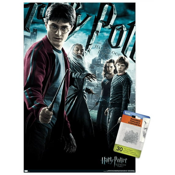 Harry Potter and the Half-Blood Prince - Group One Sheet Wall Poster with Pushpins, 14.725" x 22.375"