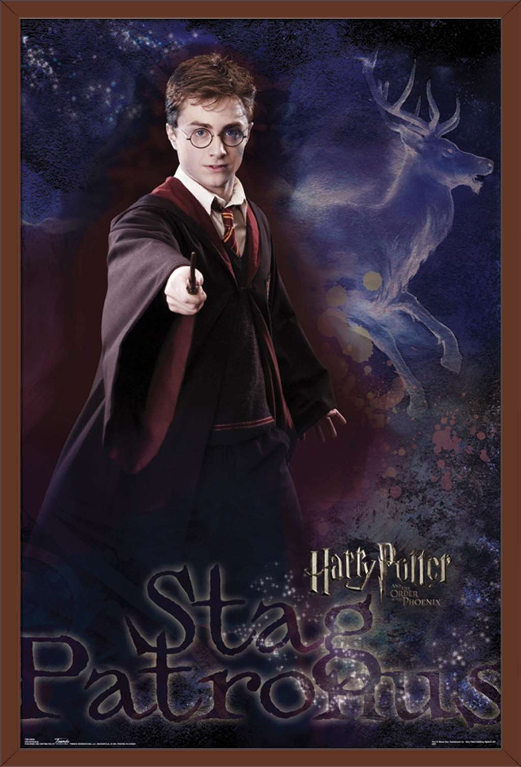 Harry Potter and the Order of the Phoenix - Patronus Wall Poster, 22.375" x 34", Framed