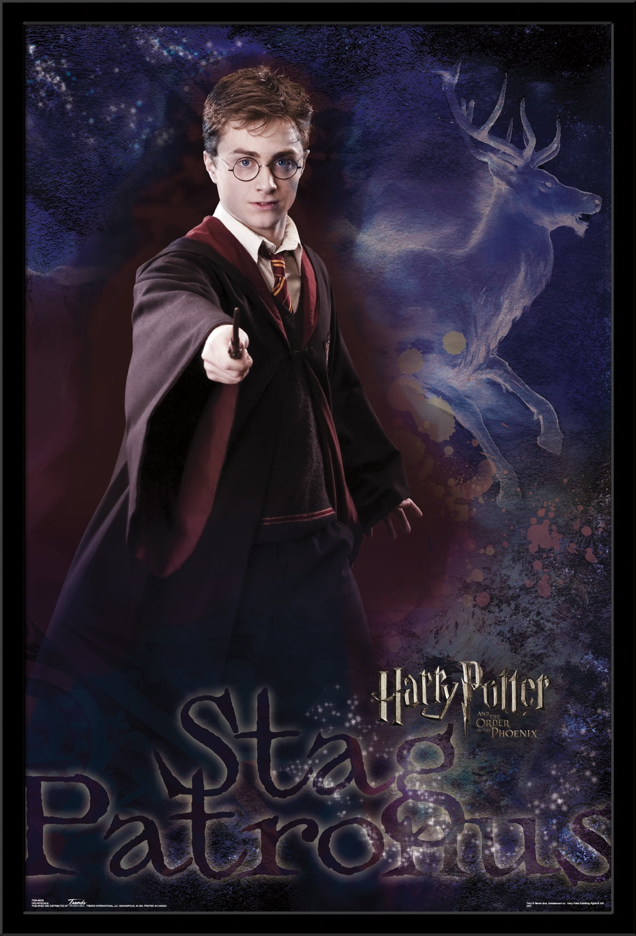 Harry Potter and the Order of the Phoenix - Patronus Wall Poster, 22.375" x 34", Framed