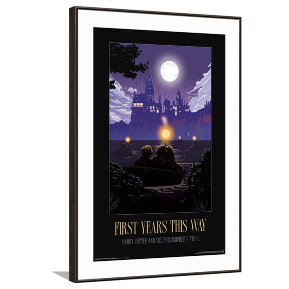 Harry Potter and the Philosopher's Stone (2001) - First Years This Way Canvas Wall Poster, 22.375" x 34"