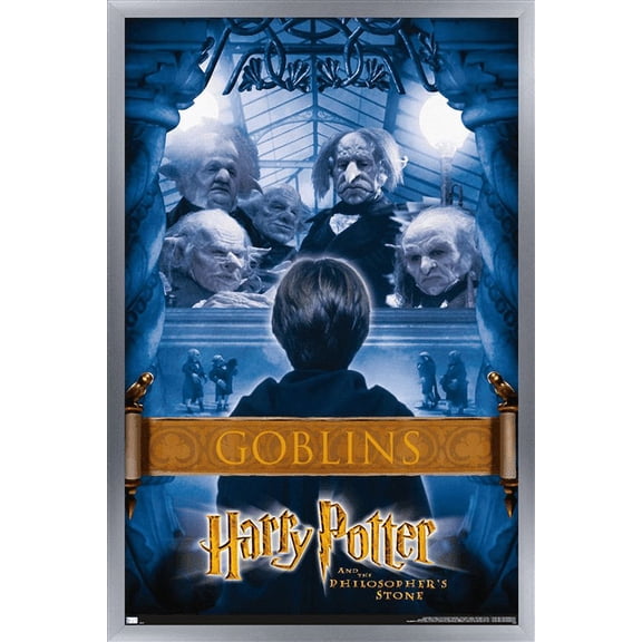 Harry Potter and the Philosopher's Stone - Bankers Wall Poster, 14.725" x 22.375", Framed