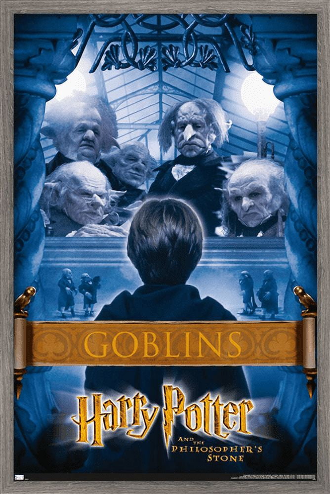 Harry Potter and the Philosopher's Stone - Bankers Wall Poster, 22.375" x 34", Framed