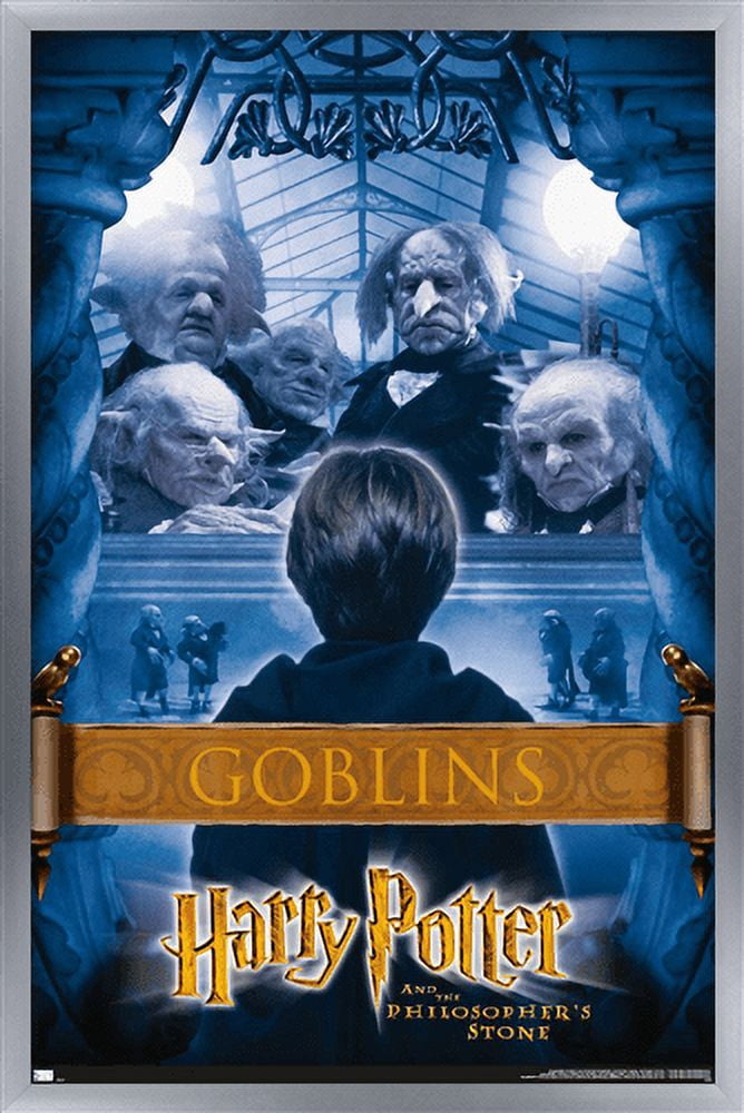Harry Potter and the Philosopher's Stone - Bankers Wall Poster, 22.375" x 34", Framed