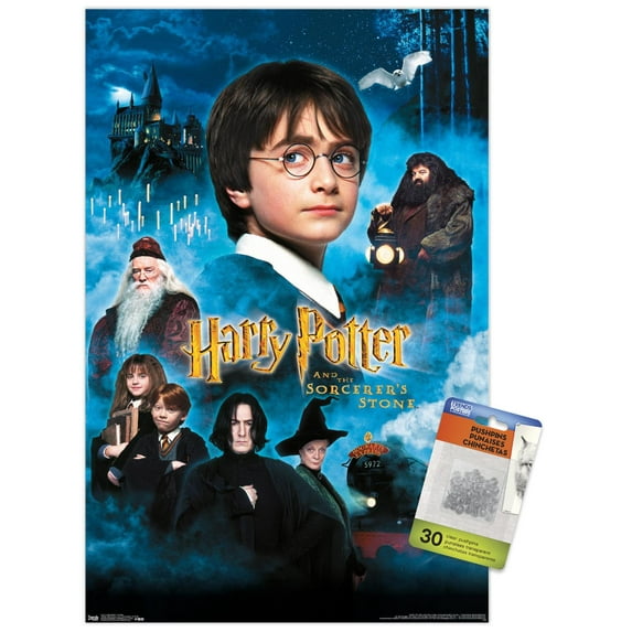 Harry Potter and the Sorcerer's Stone - Candles One Sheet Wall Poster with Push Pins, 14.725" x 22.375"