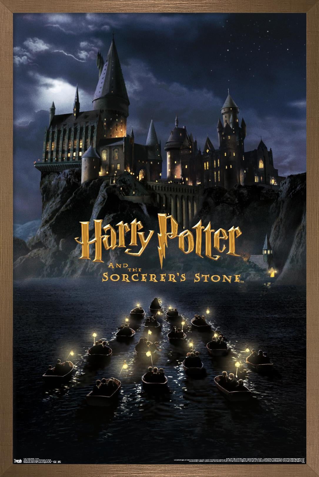 Harry Potter and the Sorcerer's Stone - Castle One Sheet Wall Poster, 22.375" x 34", Framed