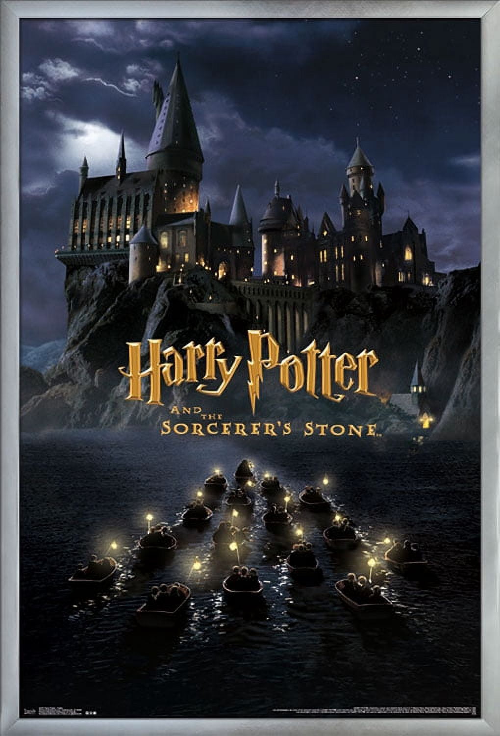 Harry Potter and the Sorcerer's Stone - Castle One Sheet Wall Poster, 22.375" x 34", Framed