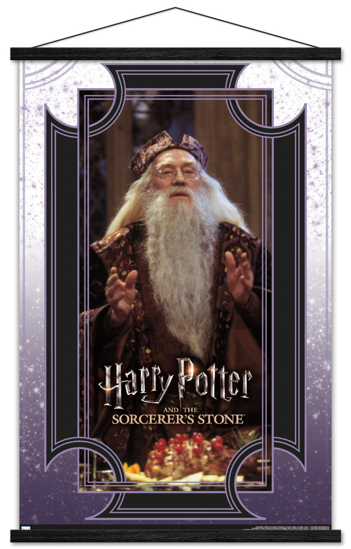 Harry Potter and the Sorcerer's Stone - Dumbledore Wise Wall Poster with Wooden Magnetic Frame, 22.375" x 34"