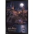 thumbnail image 1 of Harry Potter and the Sorcerer's Stone - Hogwarts at Night Wall Poster, 14.725" x 22.375", Framed, 1 of 6