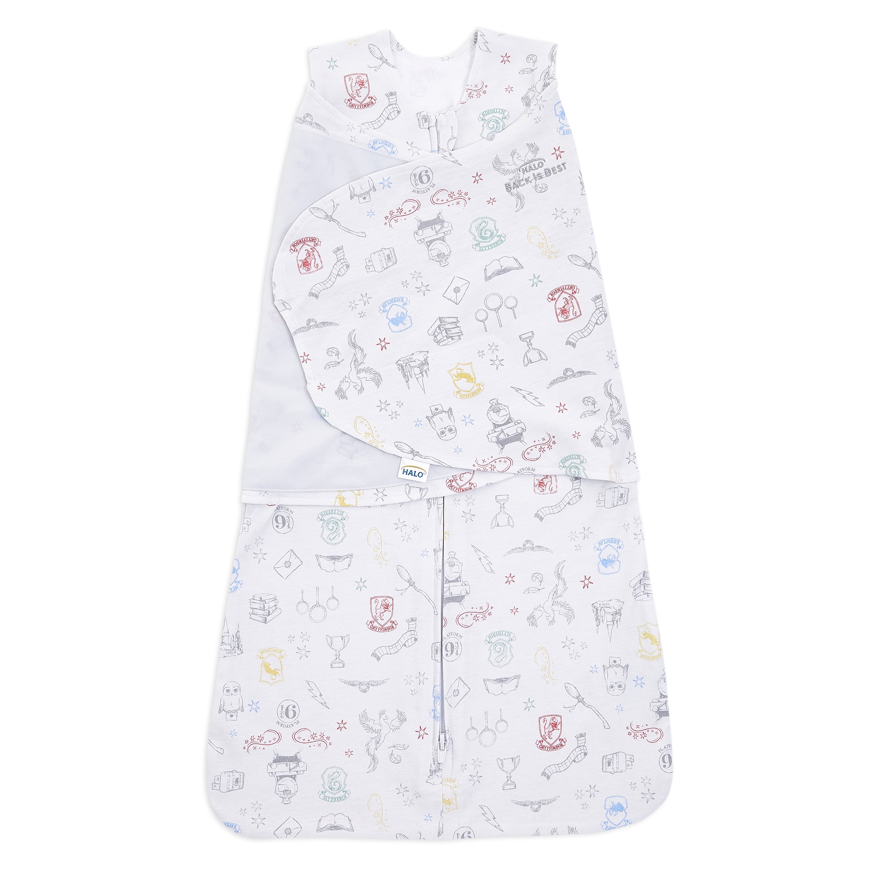 Harry Potter x HALO◦ SleepSack◦Swaddle, 100% Cotton, Enchanted , Unisex, Newborn, 0-3 Months