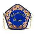 thumbnail image 1 of Harry PotterBag, Crossbody, Figural, Chocolate Frog Candy Box Replica Debossed Gold, Blue, Vegan Leather, 1 of 1