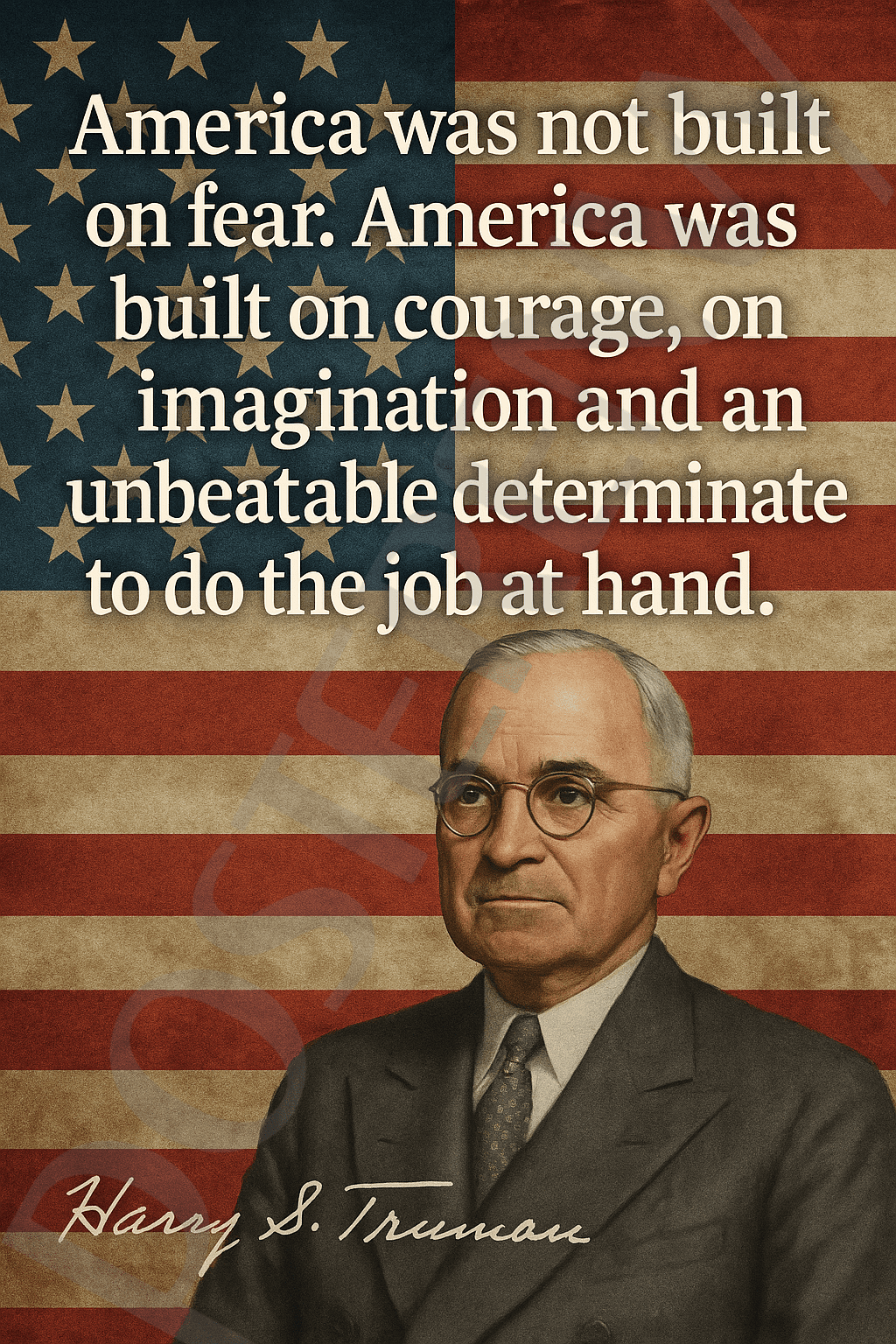 Harry S. Truman Famous Quote Poster 