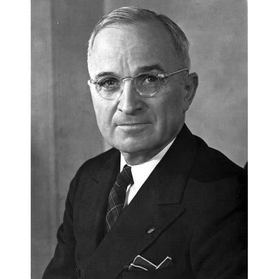 Harry Truman Close Up Portrait in Classic Photo Print (24 x 30)