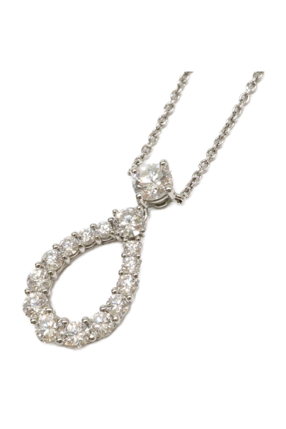 Pre-Owned Harry Winston PT950 Loop Pendant Extra Large Diamond Necklace Platinum Women's