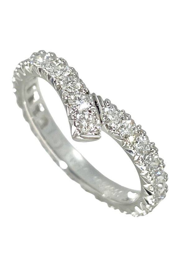 Pre-Owned Harry Winston Ribbon Band Ring, Diamond Platinum 950, Approx. 2.7g, Full Eternity...