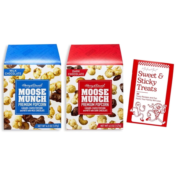 Harry & David Moose Munch Gourmet Popcorn, 2 Pack 4.5 oz with MerlinsMart Zine