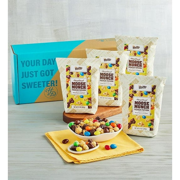 Harry and David Moose Munch Premium Popcorn Peanut M&M’s - 4 Pack