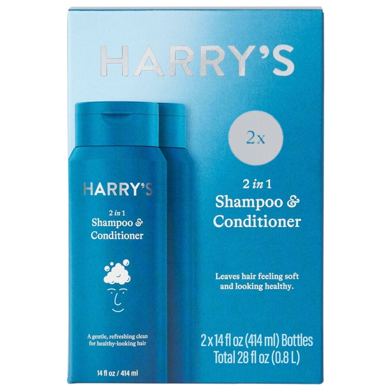 Harry's 2in1 Shampoo and Conditioner for Men, 14 Fluid Ounce (Pack of 2)