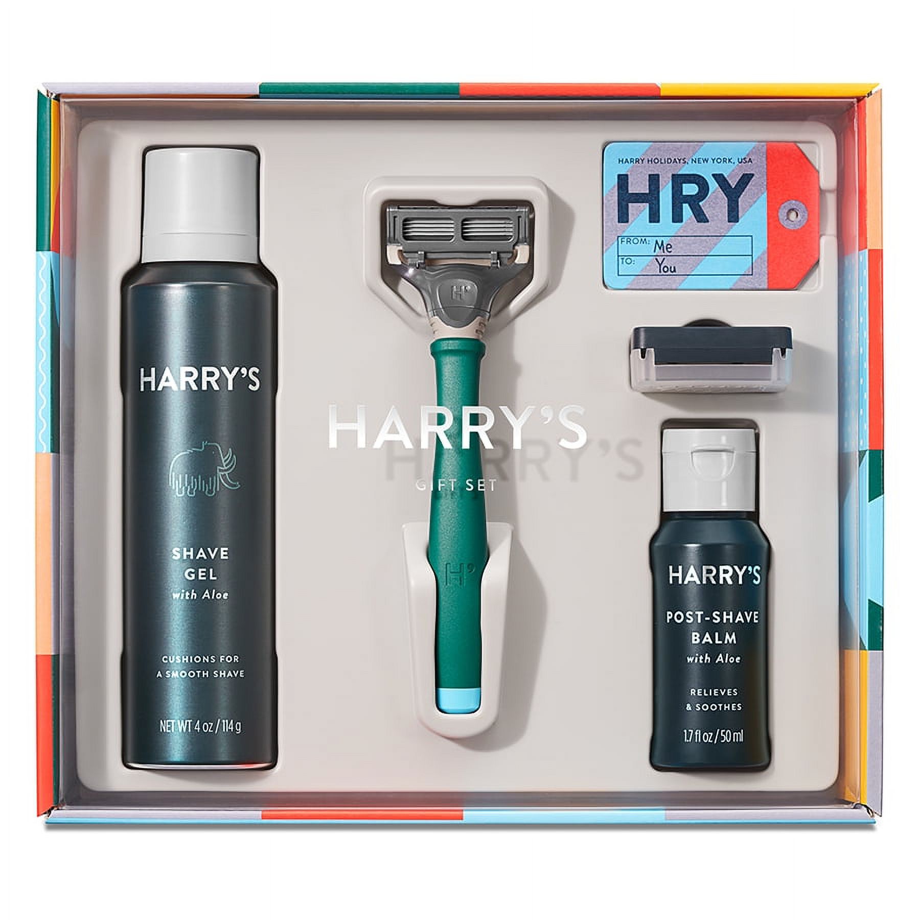 Harry's 2019 Holiday Men's Shave Set including 1 Razor and Blades, 1 Post-Shave Balm, 1 Shave Gel and a Travel Cap - image 1 of 4