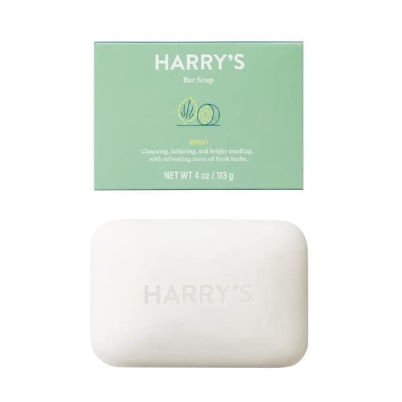 Harry's Bar Soap for Men, Shiso Scent of Bright Herbs, Pack OF 2, 4 oz Each